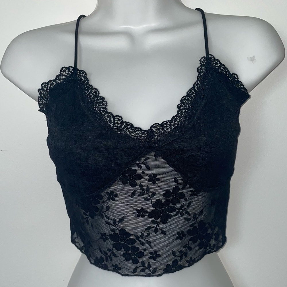 Black Lace Tank Top